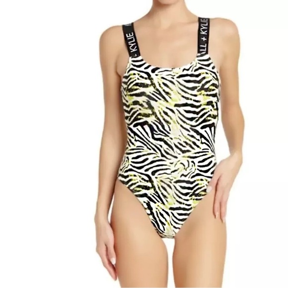 Kendall + Kylie Acid Zebra One-piece Swimsuit NWOT - Picture 5 of 6